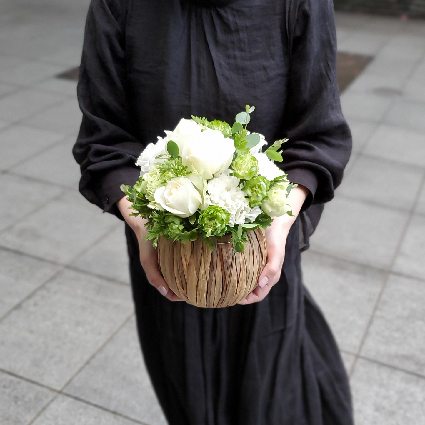 アレンジメントL ホワイト・グリーン