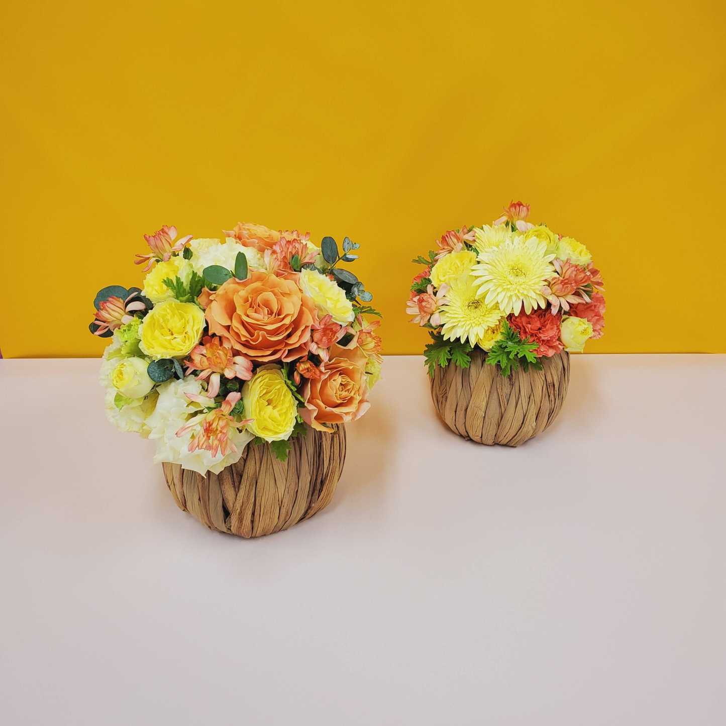 アレンジメントM オレンジ・イエロー