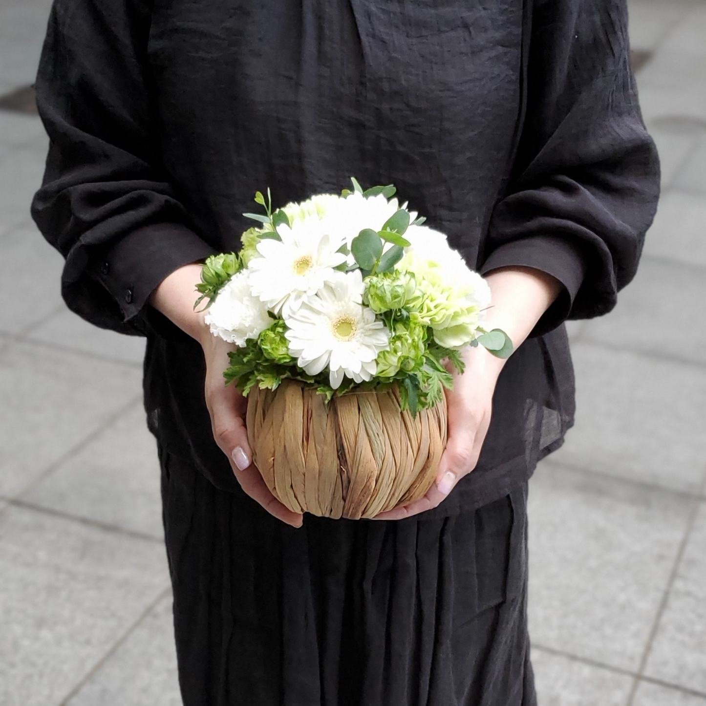 アレンジメントM ホワイト・グリーン