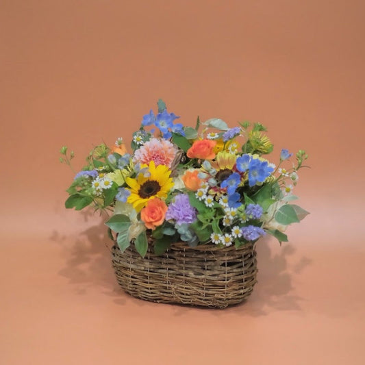 Sunflower Basket（サンフラワーバスケット）L～ひまわりのナチュラルアレンジメント～