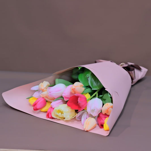 おまかせミックスチューリップ20本ブーケ