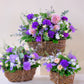 ムーンダストの花かごアレンジS｜上品なフラワーギフト